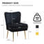 Chaise d'appoint d'appoint avec pieds dorés-1611244172