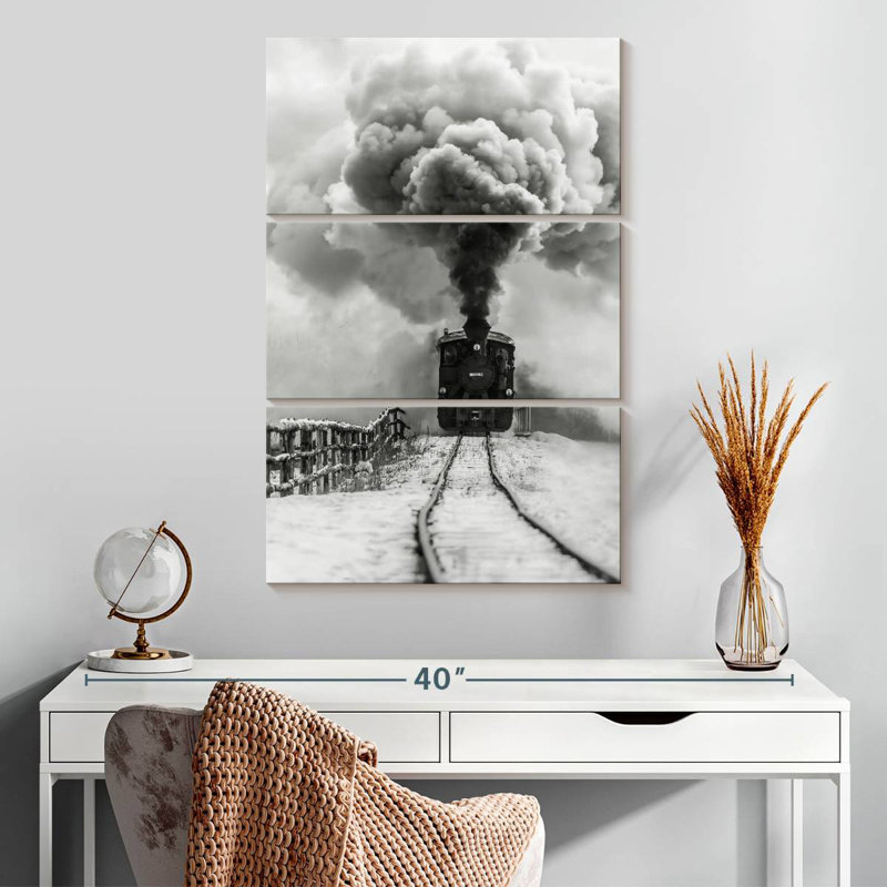 Mehar BW Old Train, 32" H x 20" W