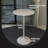 Heatherton Modern Bar Height Dining Table with Resin Top and Steel Pedestal Base Kitchen Table Seats 2-6 Person-1230483997-1208304110