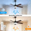 Ventilateur de plafond 42 pouces 5 pales réversible sans fil avec télécommande-805848060-813344741