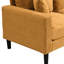 Canapé de 57 po à haute résilience de 57 po, canapé à 2 places à cadre en bois, canapé rembourré moderne et compact, petit espace, appartement de salon, petit espace, orange