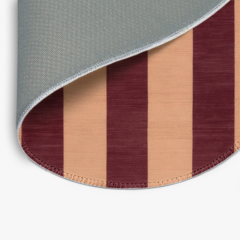 Tapis d'intérieur et d'extérieur à carreaux rouge, Rond 5 pi