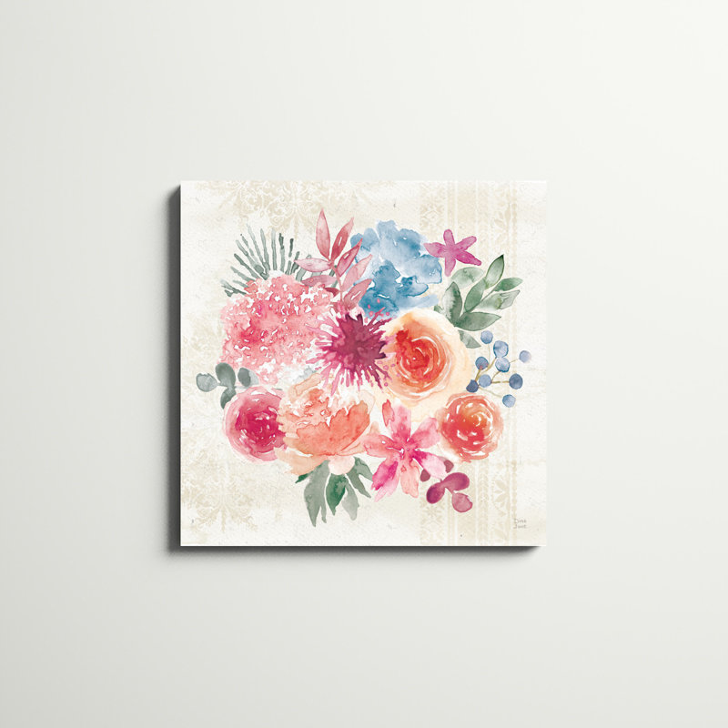 «Bohemian Vibes V» par Dina June - peinture sur toile, H 30 po x l 30 po