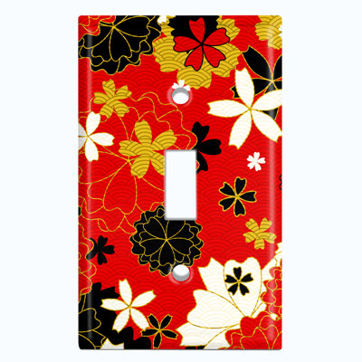 Patterned 1 - Gang Toggle Light Switch Standard Wall Plate