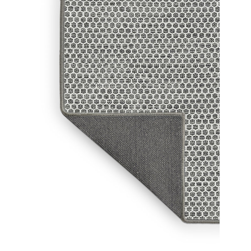 Tapis noir/gris clair contemporain, Rectangle 3 pi x 5 pi