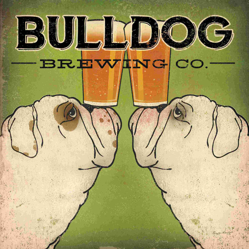 Bulldog Brewing, H 36 po x l 36 po, Non, Toile tendue