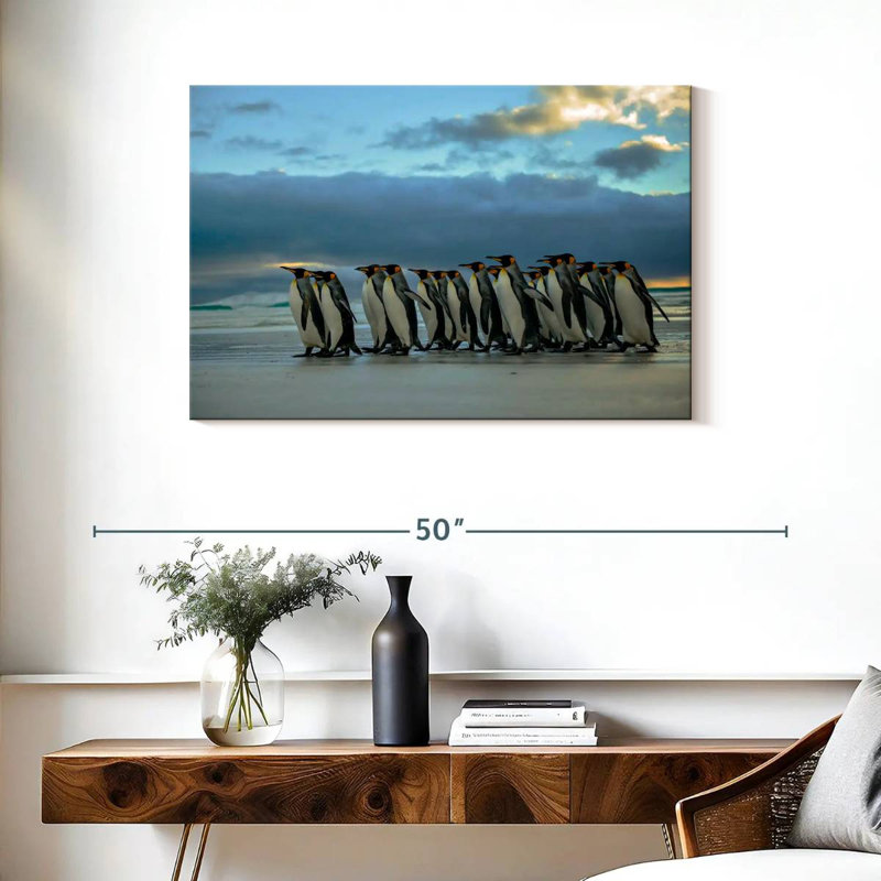 Brampt Waddling Penguins, 24" H x 36" W