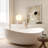 71"×43" Luxury Resin Stone Soaking Bathtub Freestanding Tub