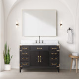 Laurel 48 in W x 22 in D Single Bath Vanity Mirror and Faucet Set