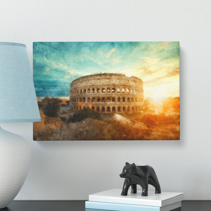 The Coliseum in Rome Italy - Wrapped Canvas, 40cm H x 60cm W x 3cm D
