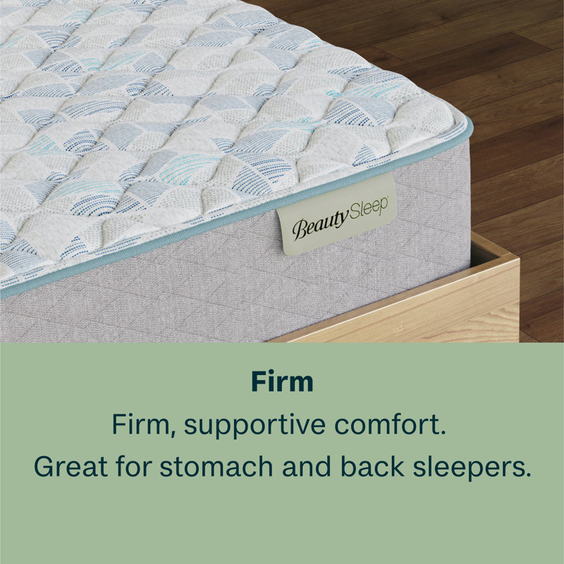 BeautySleep Slumberscape 12.5" Firm Quilted Mattress Set with Standard Profile 9" Foundation, Queen, 12.5''