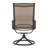 7-Piece Patio Iron Dining Set with Textilene Swivel Chairs, Brown and Black-615794787-615794844