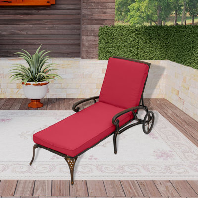 Lucian 48" Long Reclining Single Chaise with Cushions by Alcott Hill