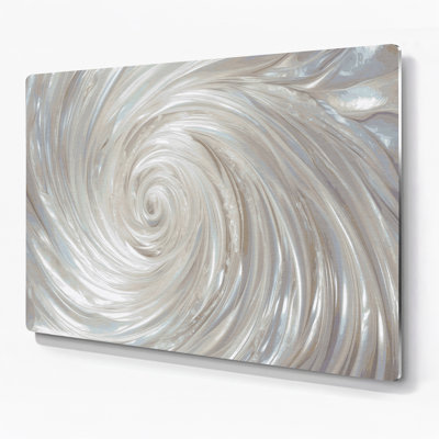 «Lyrical Abstraction 40», art mural en métal gris