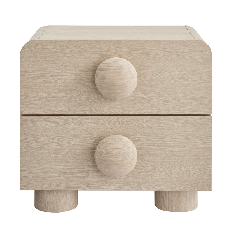 Sonnet 2-Drawer Nightstand, Ash