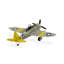 Maquette d'avion P-47D Thunderbolt en métal jaune et gris de 4 po