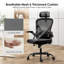 Chaise de bureau ergonomique avec appui-tête réglable, soutien lombaire et accoudoirs rabattables peu encombrants pour la maison ou le bureau.-1948896232-1948896238