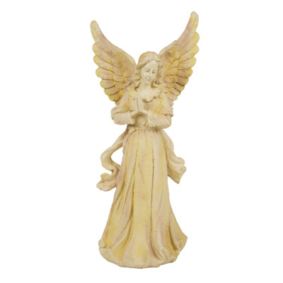 Hi-Line Gift Ltd. Standing Angel with Wings Up Statue & Reviews | Wayfair