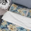 Ensemble de housse de couette en damas blanc et bleu-226666563