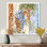 «Wildflower Collage Of All Season II - Abstract Botanicals Wall Art Living Room»