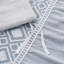 Ensemble de housse de couette géométrique en dentelle - literie en microfibre 3 pièces, envers texturé, toutes saisons, lavable à la machine, bleu-125195131