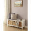 Banc en rotin et blanc avec rangement