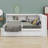 Stylish Wood Daybed Frame with Storage Shelves, Drawers, USB Ports & LED Lights-1334432406