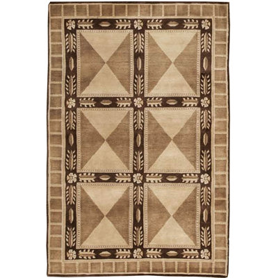 Tapis beige noué à la main de haute qualité