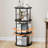Rotating Bookshelf, 3 Tier Round Revolving Bookcase with Special Visible Partition Storage, 360° Display Spinning Small Bookshelf Tower Book Shelf Organizer for Bedroom-1677626178-1677626176