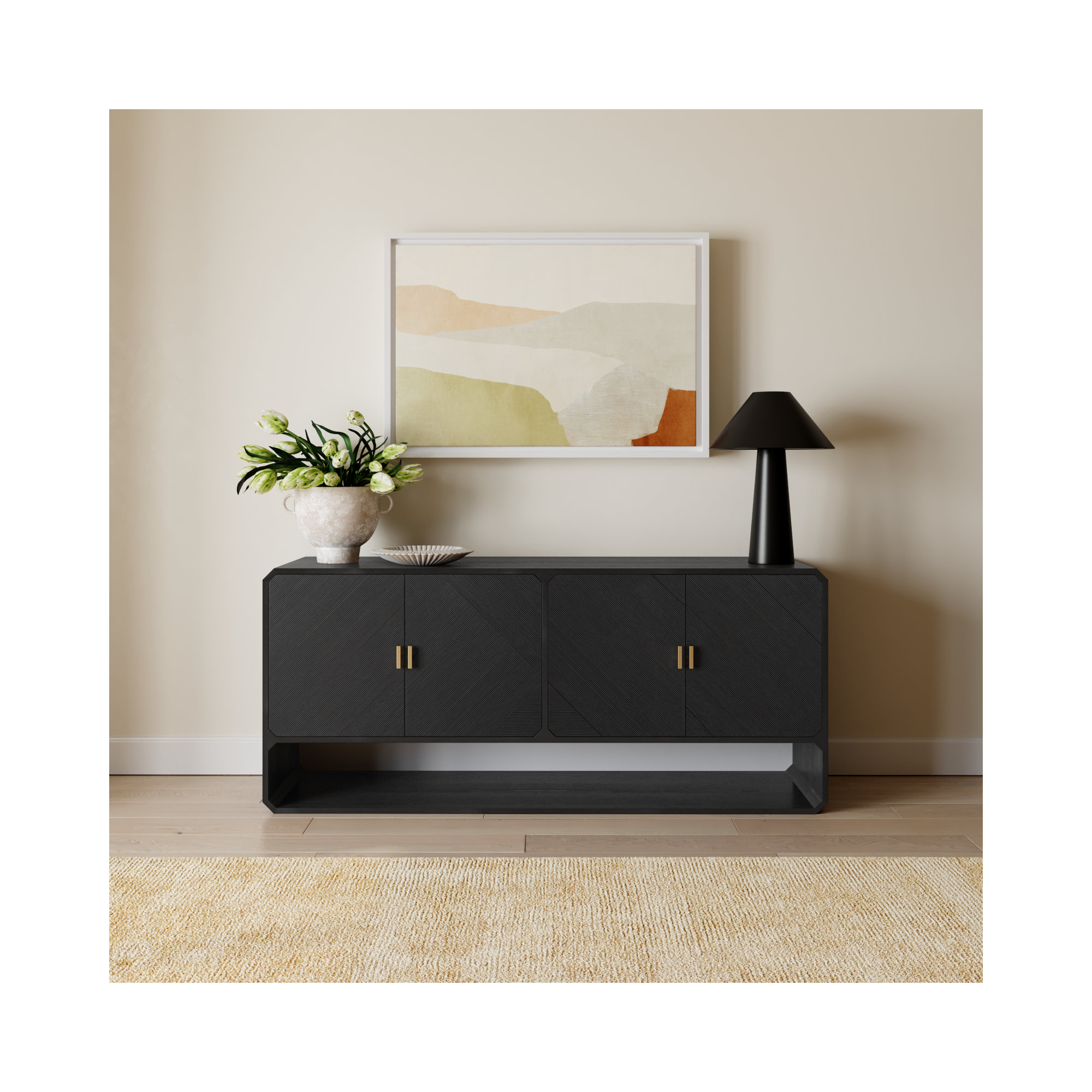 Gable 68.5'' Sideboard, Black Ash