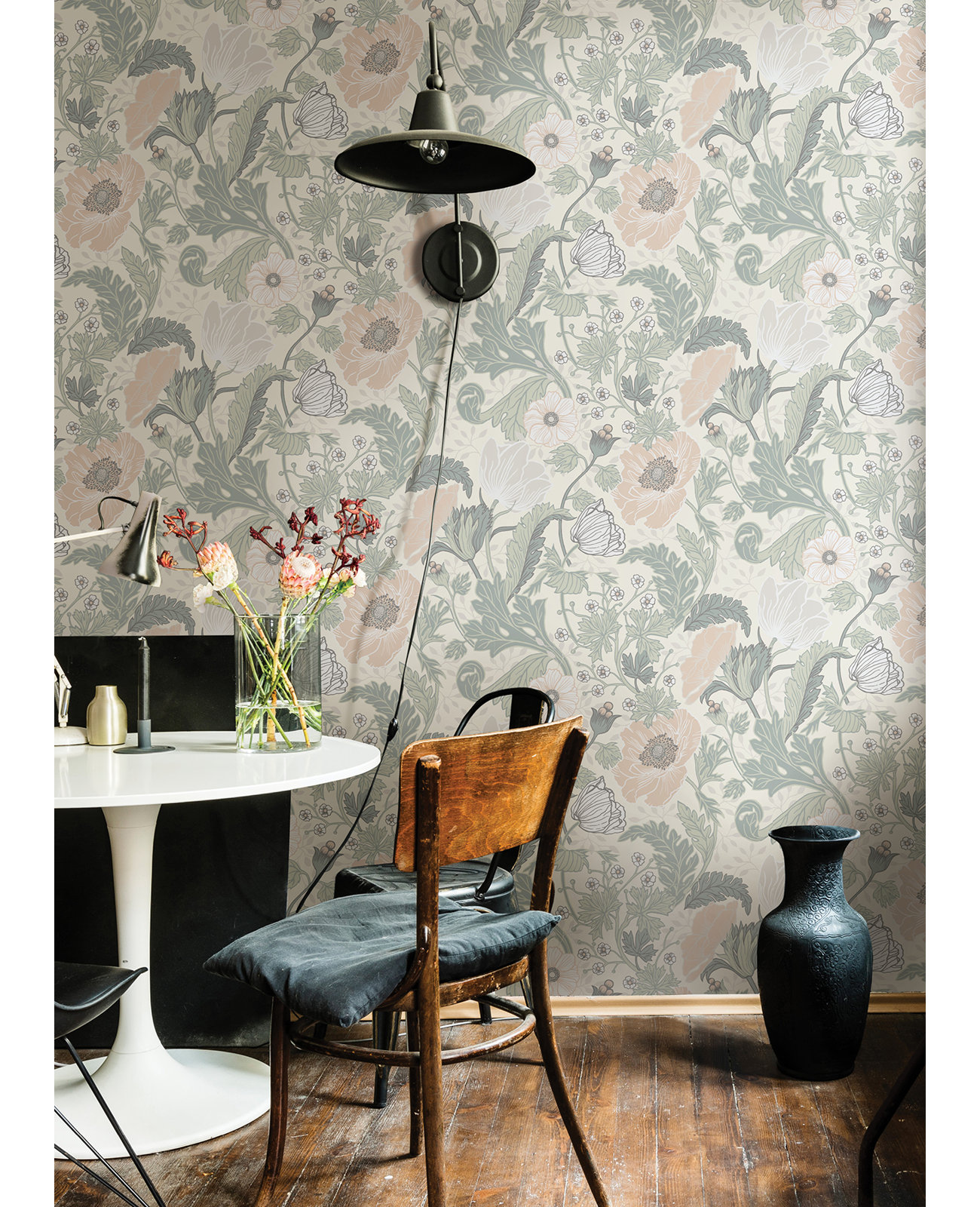 Mackenzie Wallpaper Roll, Light Gray