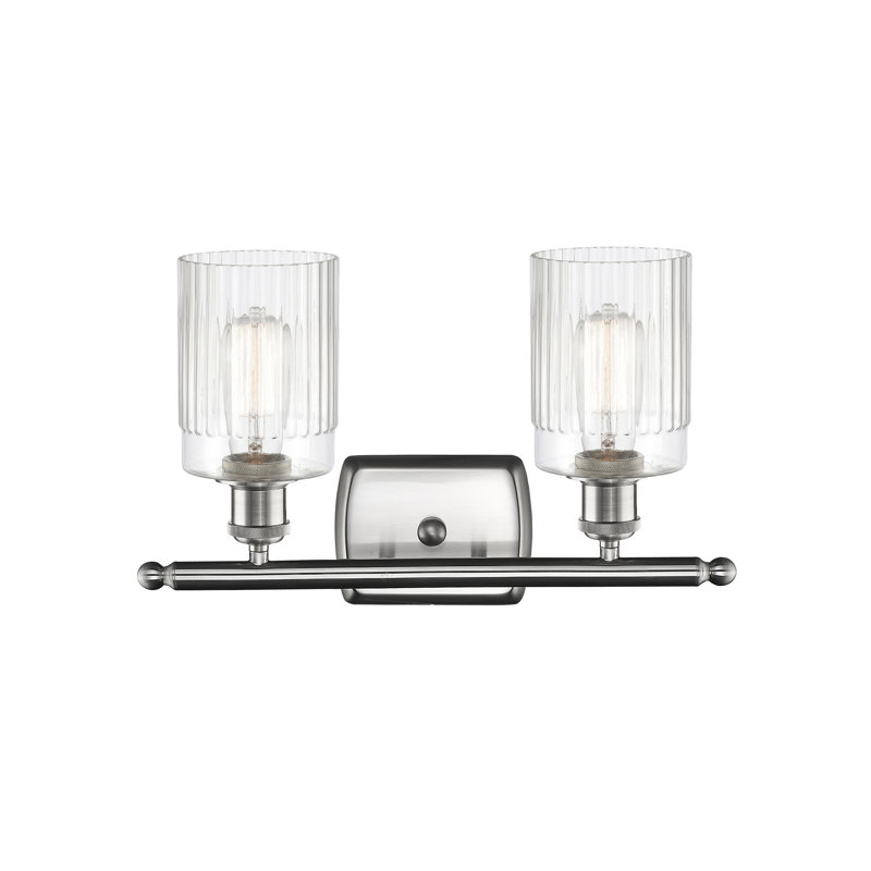 Kamena 2 - Light Dimmable Vanity Light, Clear, Brushed Satin Nickel, No Bulb Included