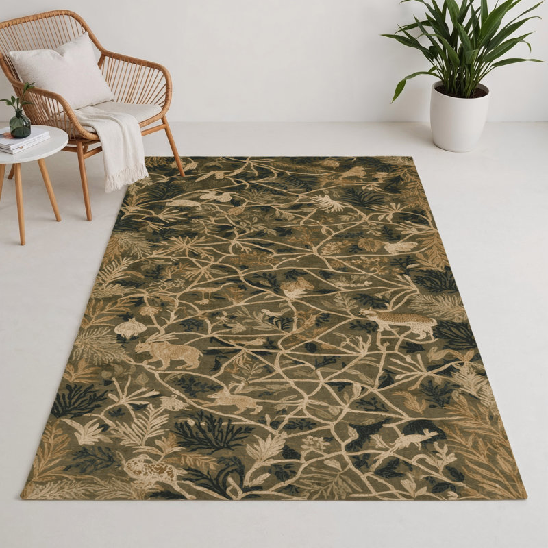 Tapis d'intérieur et d'extérieur brun Nature, Rectangle 9 pi x 12 pi