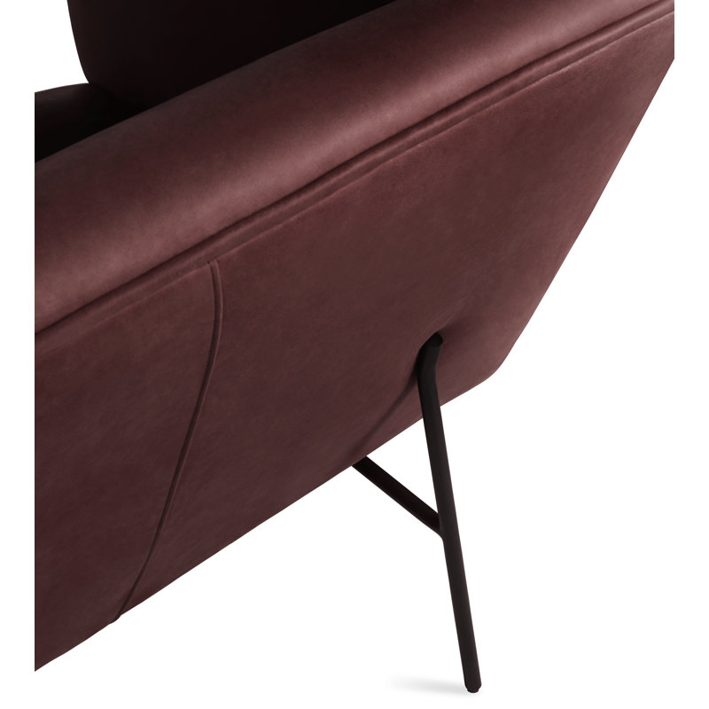 Dandy Upholstered Sofa, 32" H x 86" W x 37" D, Oxblood Genuine Leather