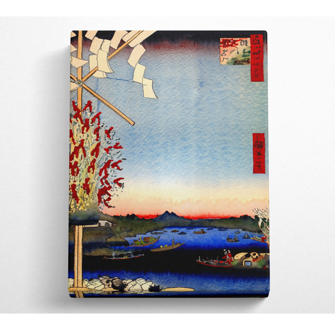 Hiroshige Asakusa Fluss - Leinwanddrucke auf Leinwand