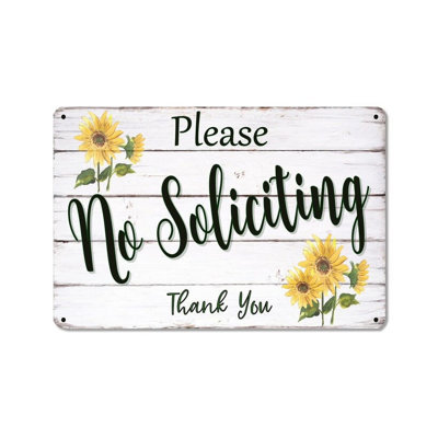 No Soliciting Sign, Do not Disturb, Metal Sign, RUSTIC Metal grain, Rust Proof and Weather Proof, no solicitation SIZE: 8" x 12"