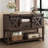 46'' Entryway Cabinet With 2 Sliding Barn Doors & Drawer Console Table Wood Sideboard Buffet For Living Room Hallway-1641619826