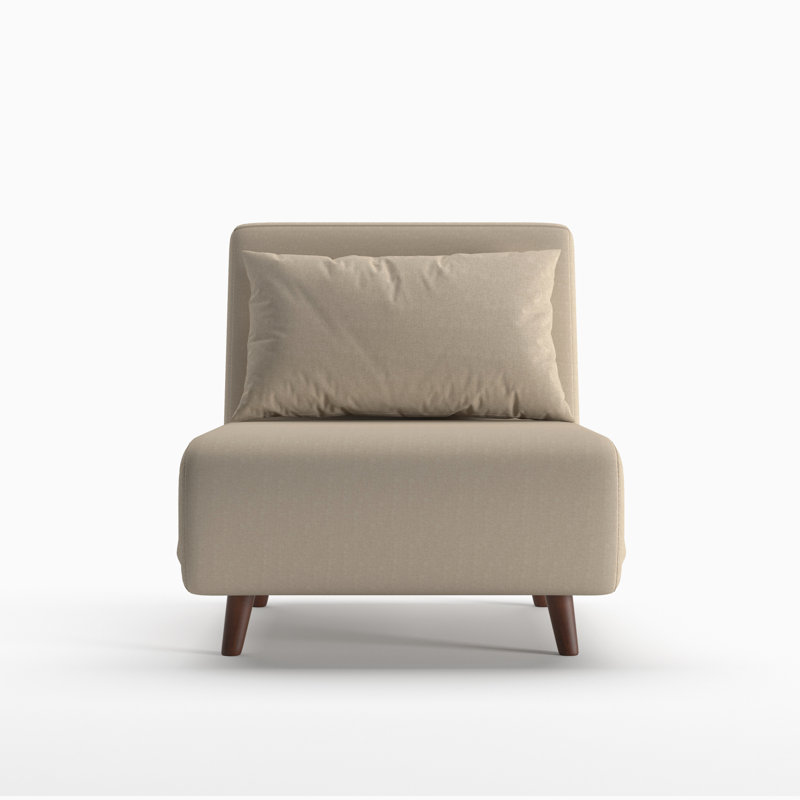 Jacquelyn 32" Wide Convertible Chair, Beige Polyester, 31.9"