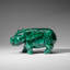 Genuine Polished Malachite Hippo Carving (2.6 lbs)-1808807966