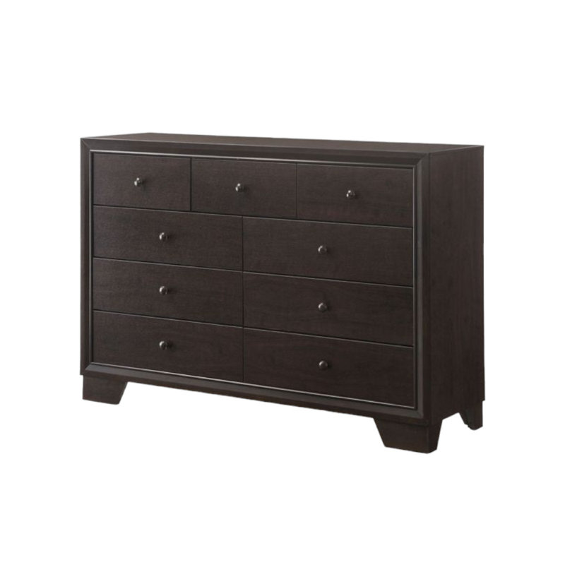 Commode double 57 po en bois massif et manufacturé espresso 57 po