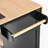 55.7'' Large Kitchen Island With 2 Drop Leaf,, Rolling Kitchen Cart On 5 Wheels With Power Outlet, Folding Storage Dining Table With Spice & Towel Rack , 3 Drawers, For Kitchen, Dining Room,Black-1899959538