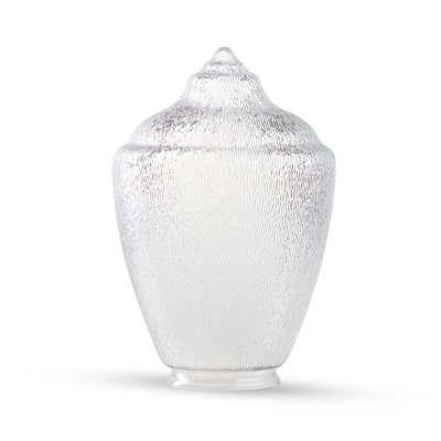 Solus Textured Flame Tip Globe with Fitter Neck or Neckless Opening - No Fixture Included
