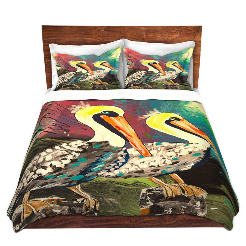 Ensembles de housse de couette DiaNoche en microfibre par Shay Livenspargar - Dos Pelicans