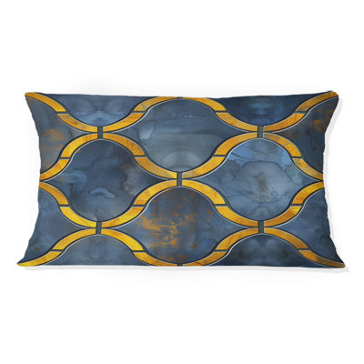 Coussin lombaire jaune Modern Trellis I