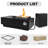 48" Outdoor Propane Fire Pit Table with Tank Cover Table,2-Piece 50,000BTU Outdoor Modern Metal Rectangular Firepit Table for Patio and Deck