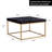Oronoco 28.1" Wide Tufted Velvet Ottoman with Gold Metal Base for Bedroom or Entryway-956914007