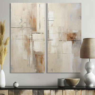 Minimalisme moderne, art zen scandinave moderne II - art mural scandinave beige