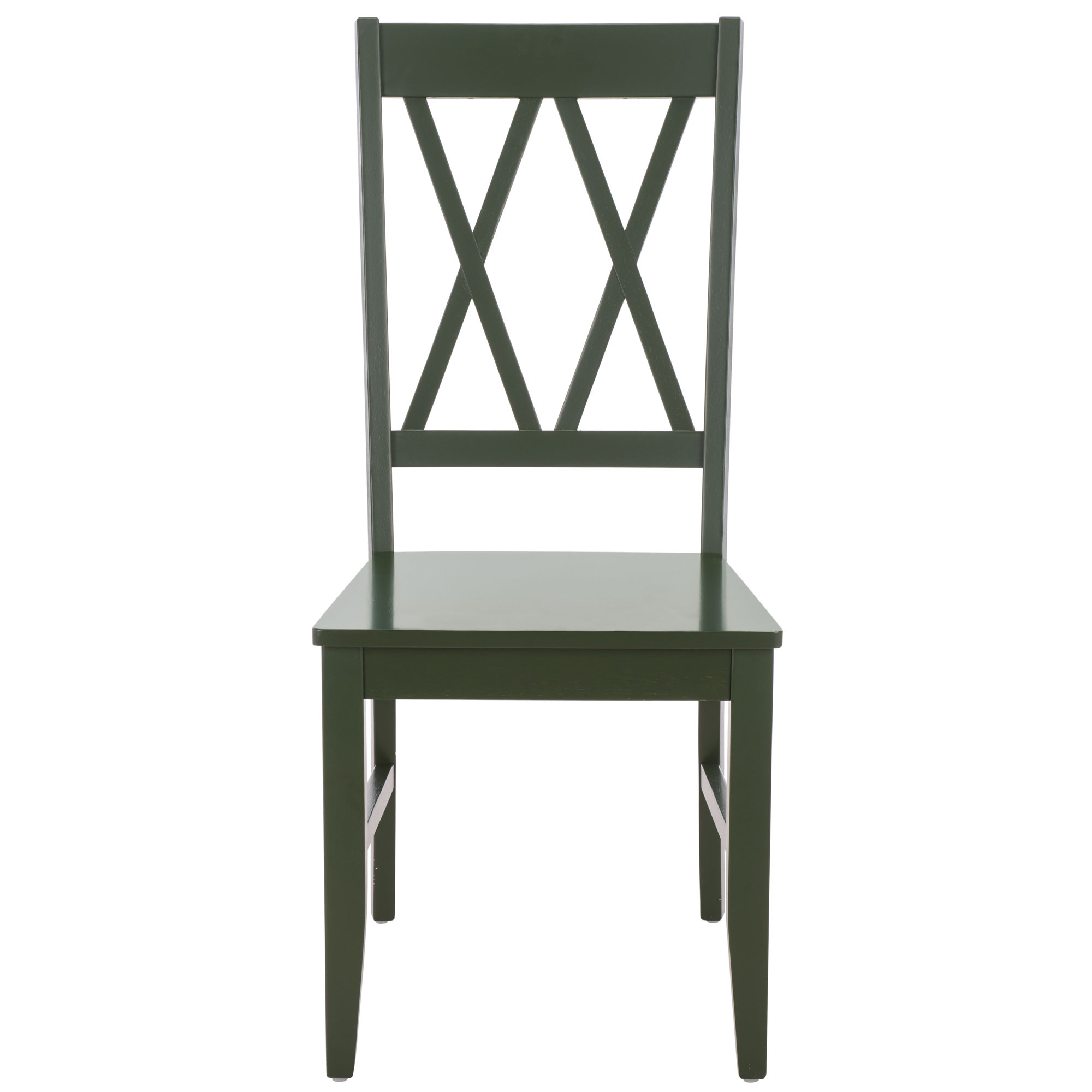 Yelena Double X-Back Side Chair, Dark Green