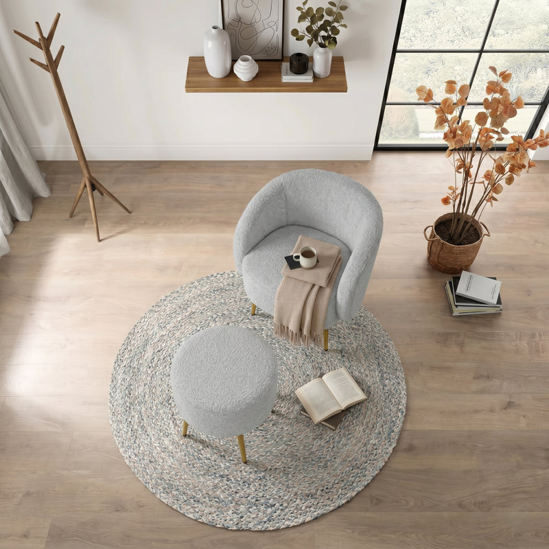 Fauteuil et repose-pieds 26,6 po Tolgahan CAL117