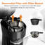 Mini Single-serve Coffee Maker With 14-oz Thermal Travel Mug, Reusable Filter, And Portable Design